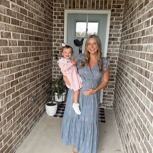 Blue Floral Maxi Dress